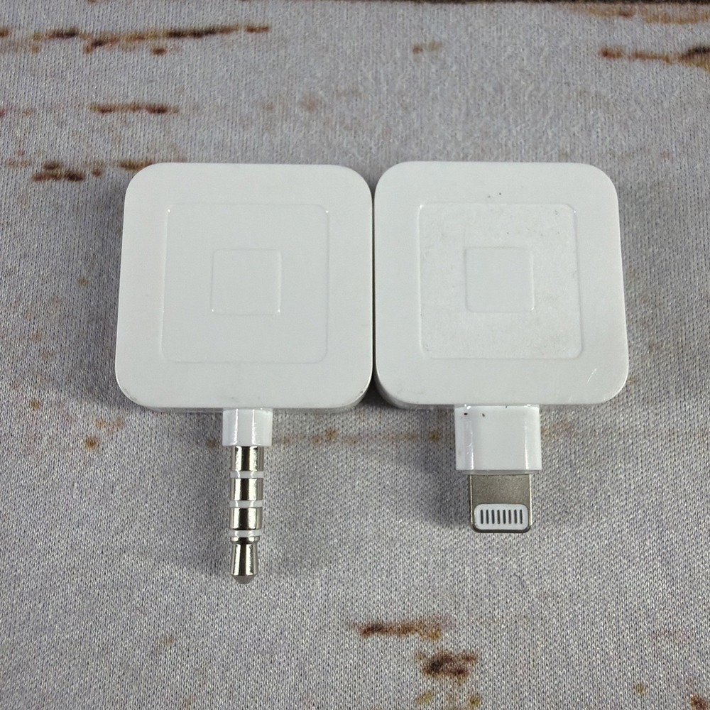Square Magstripe Card Reader Bundle Aux Audio & Lightning Jack Used